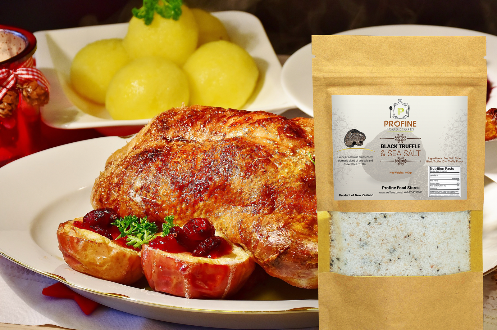 Tuber Black Truffle Sea Salt 400g ECO Pack - Image 2