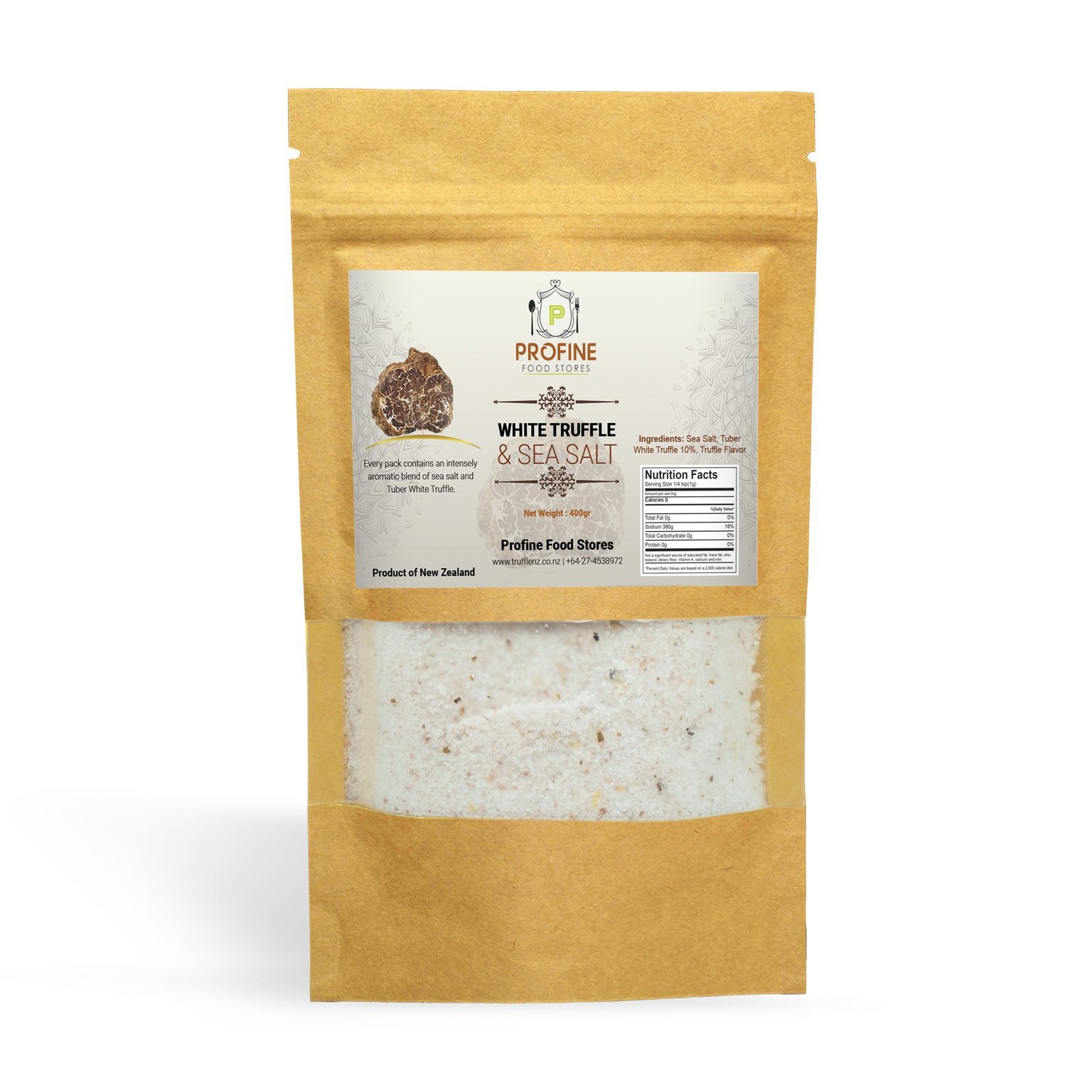 Tuber White Truffle Sea Salt 400g ECO Pack